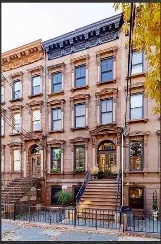 a front view of a multi story building