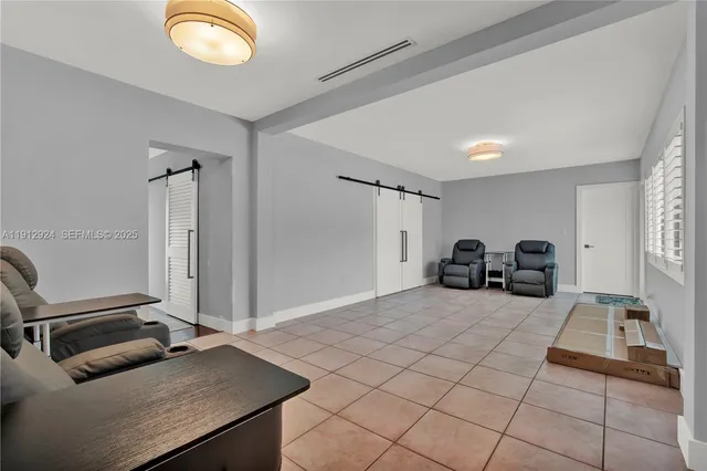 a room with furniture