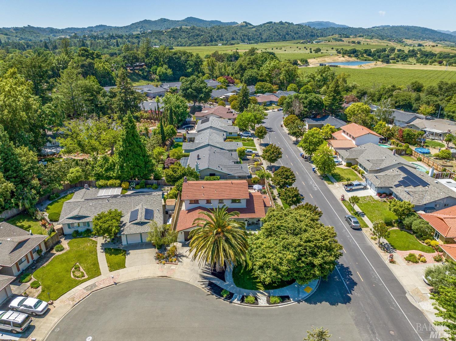 2659 Basswood Court Napa, CA 94558 - Photo 1 of 1 an aerial view of a city with streets and houses