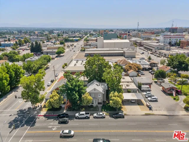 an aerial view of a city