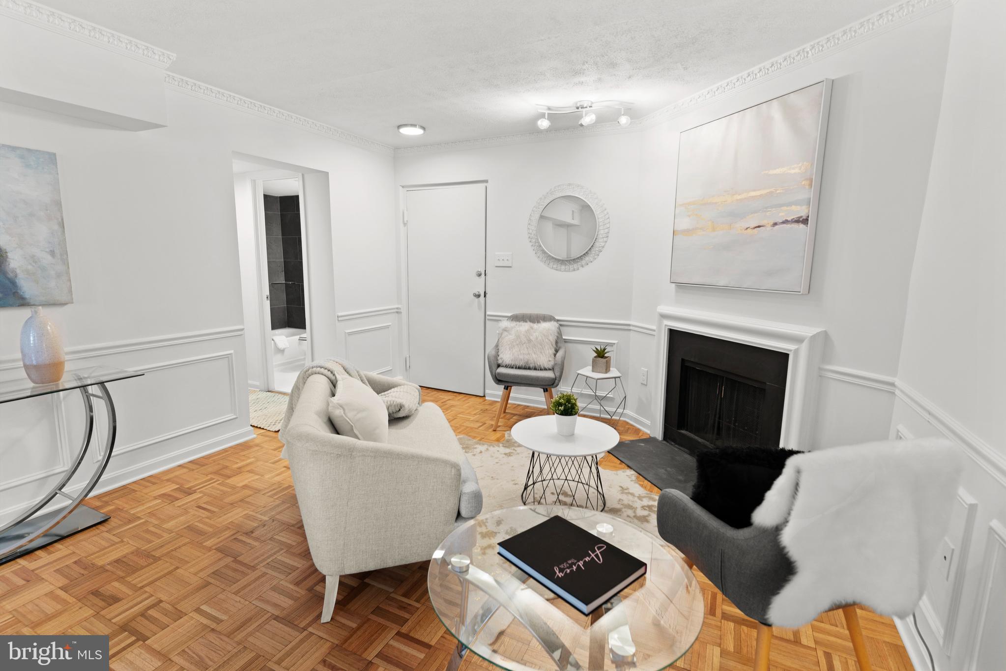 1910 T Street Northwest, Unit 2 Washington, DC 20009 - Photo 11 of 39 Living Room with wood burning fireplace!