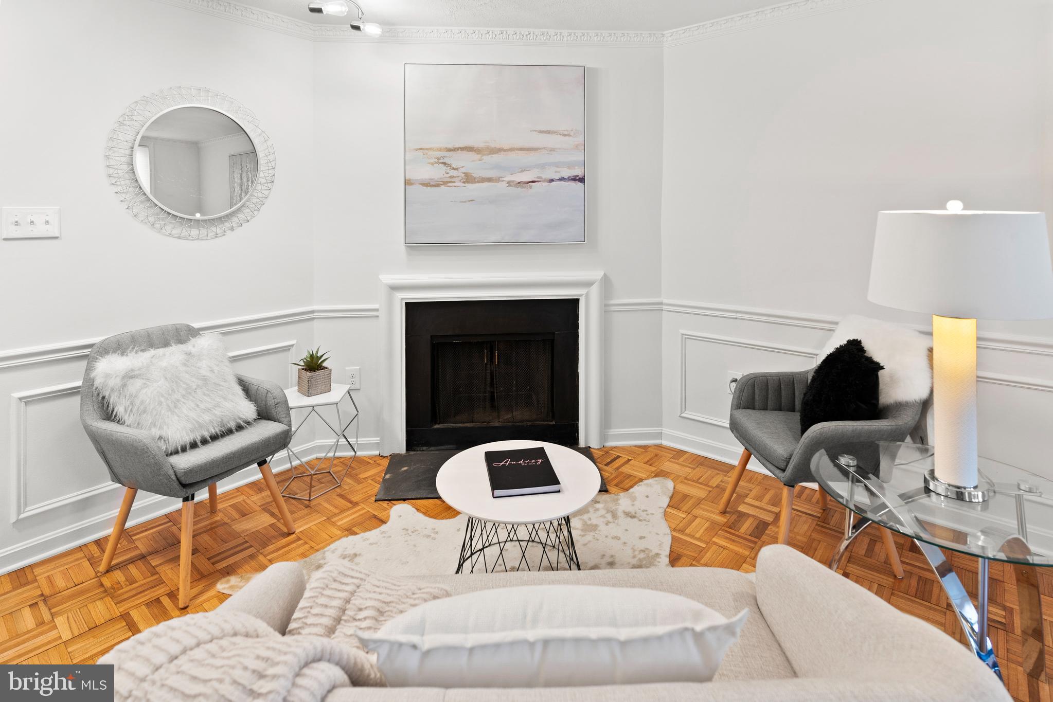 1910 T Street Northwest, Unit 2 Washington, DC 20009 - Photo 2 of 39 Living Room with wood burning fireplace!