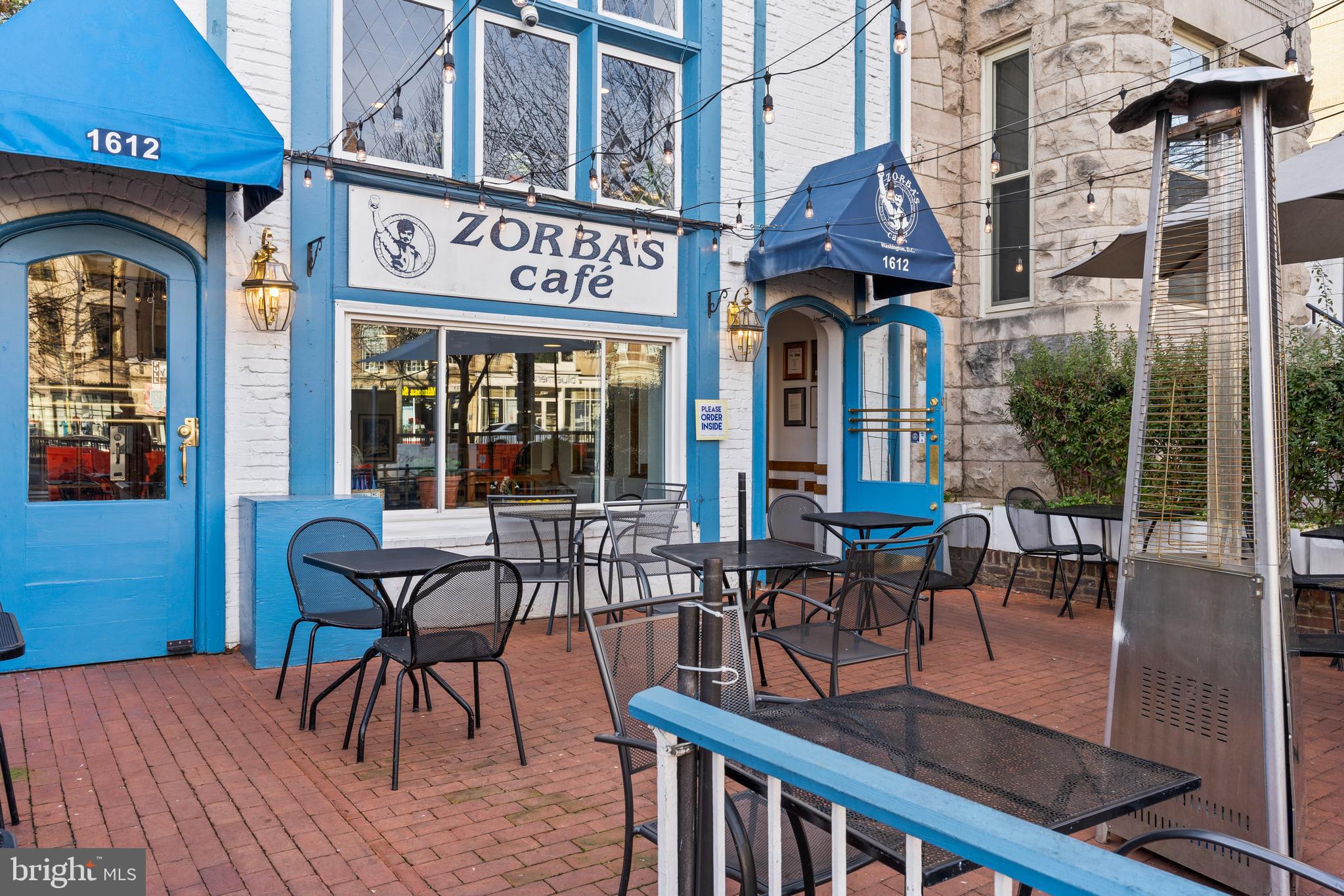 1910 T Street Northwest, Unit 2 Washington, DC 20009 - Photo 31 of 39 Zorba's Café Greek Restaurant.