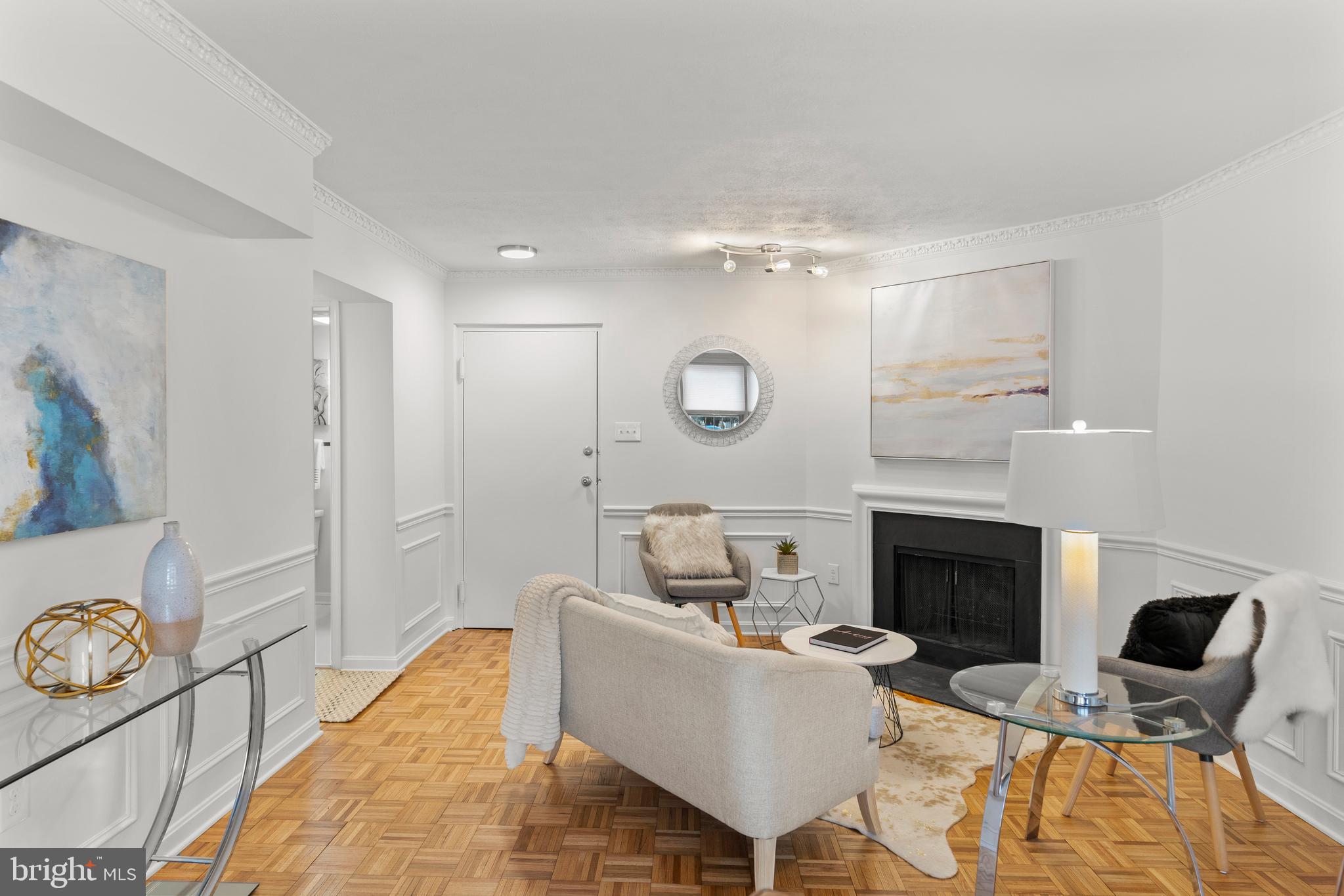 1910 T Street Northwest, Unit 2 Washington, DC 20009 - Photo 5 of 39 Living Room with wood burning fireplace!