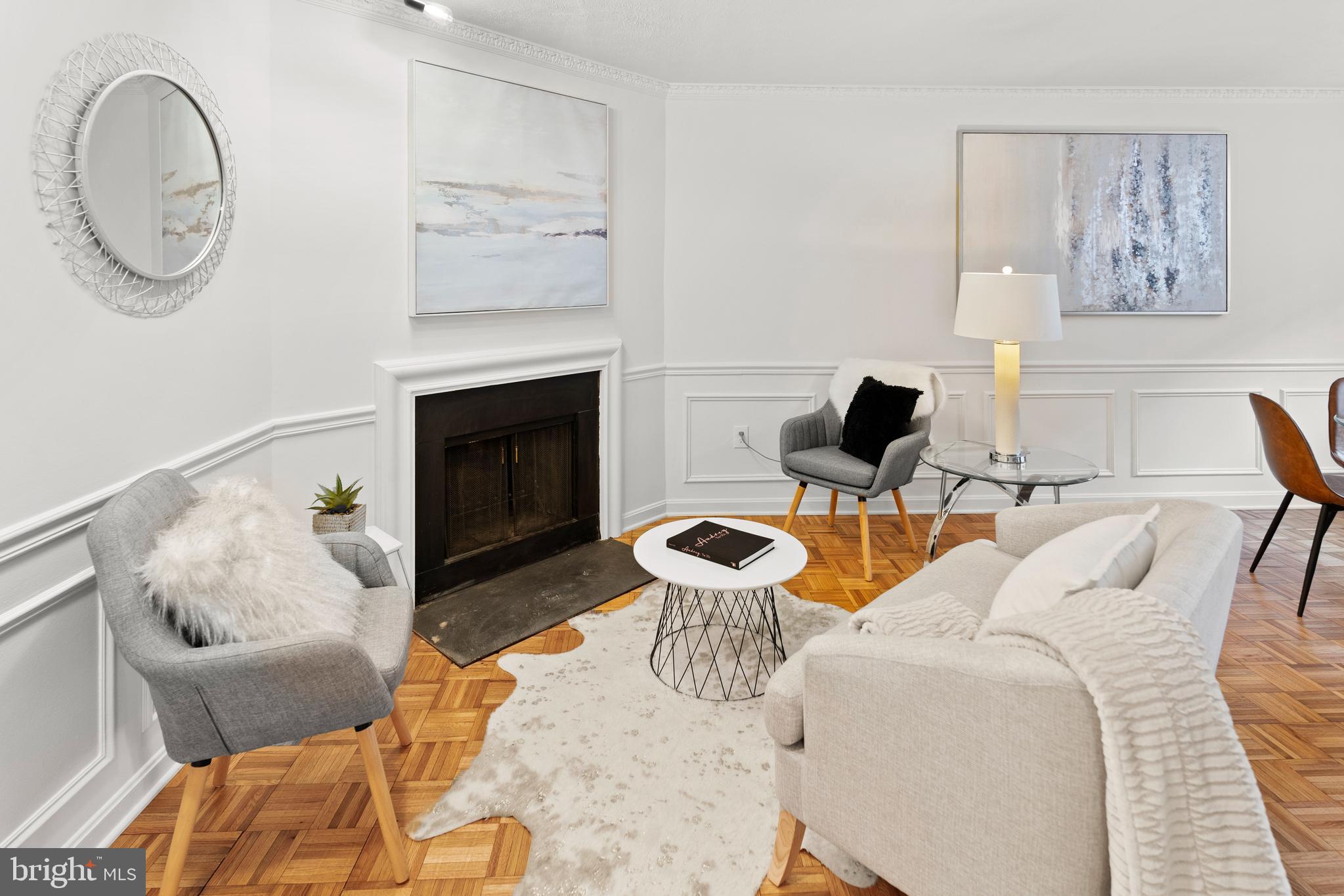 1910 T Street Northwest, Unit 2 Washington, DC 20009 - Photo 6 of 39 Living Room with wood burning fireplace!