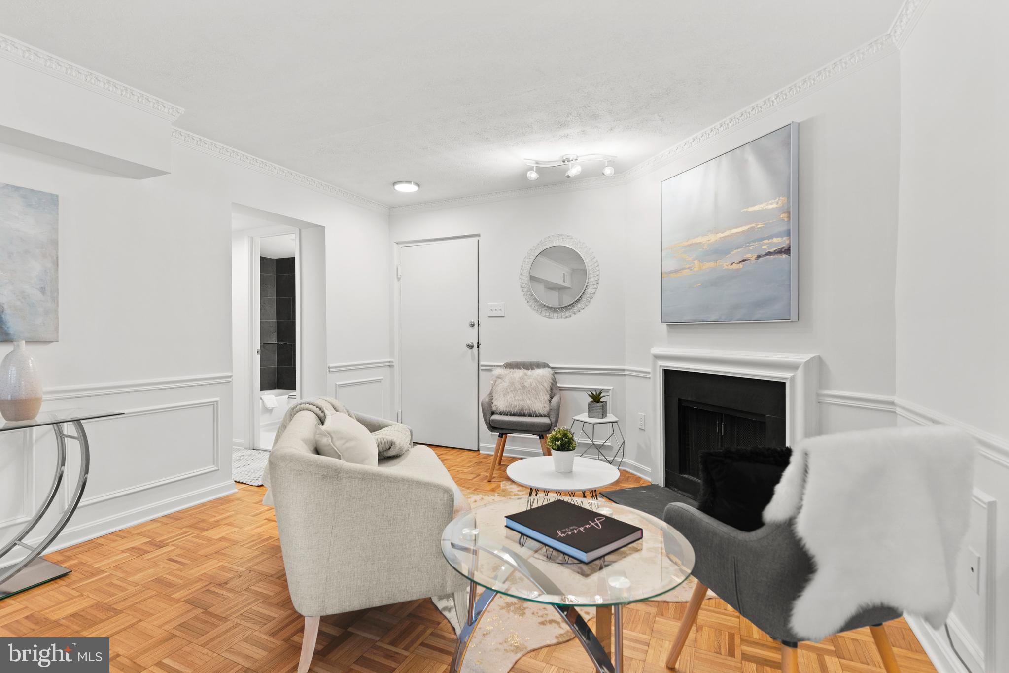 1910 T Street Northwest, Unit 2 Washington, DC 20009 - Photo 9 of 39 Living Room with wood burning fireplace!