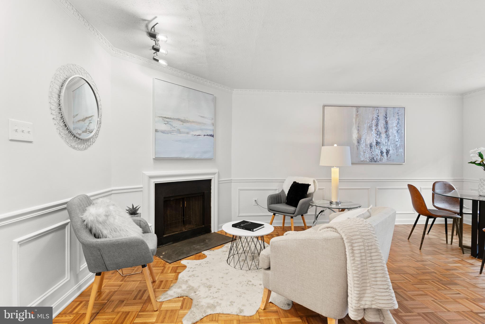 1910 T Street Northwest, Unit 2 Washington, DC 20009 - Photo 10 of 39 Living Room with wood burning fireplace!
