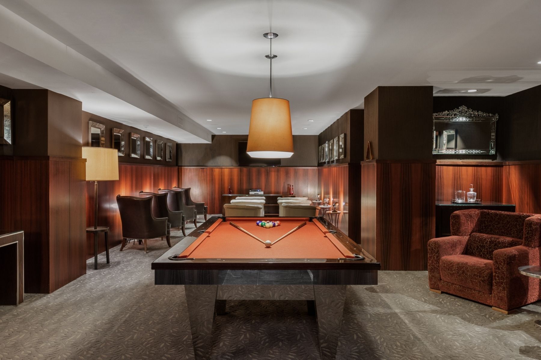 Undisclosed Address Manhattan, NY 10006 - Photo 7 of 9 a living room with furniture a table and chairs