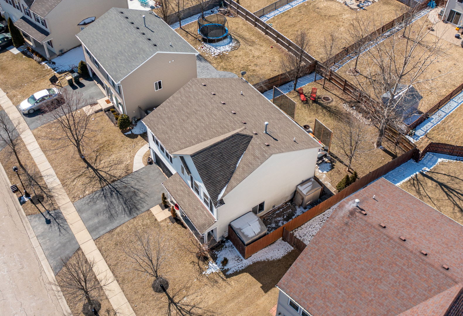 754 Beethoven Street Volo, IL 60073 - Photo 27 of 32 an aerial view of a house with a yard