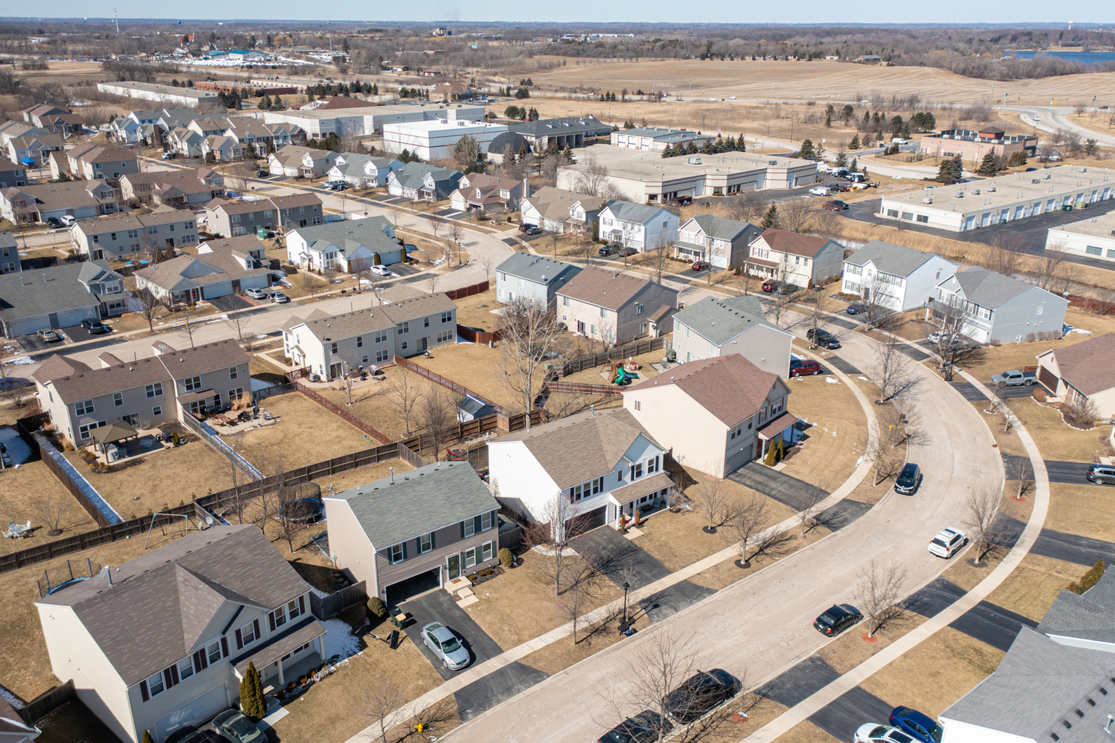 754 Beethoven Street Volo, IL 60073 - Photo 28 of 32 an aerial view of a city with lots of residential buildings