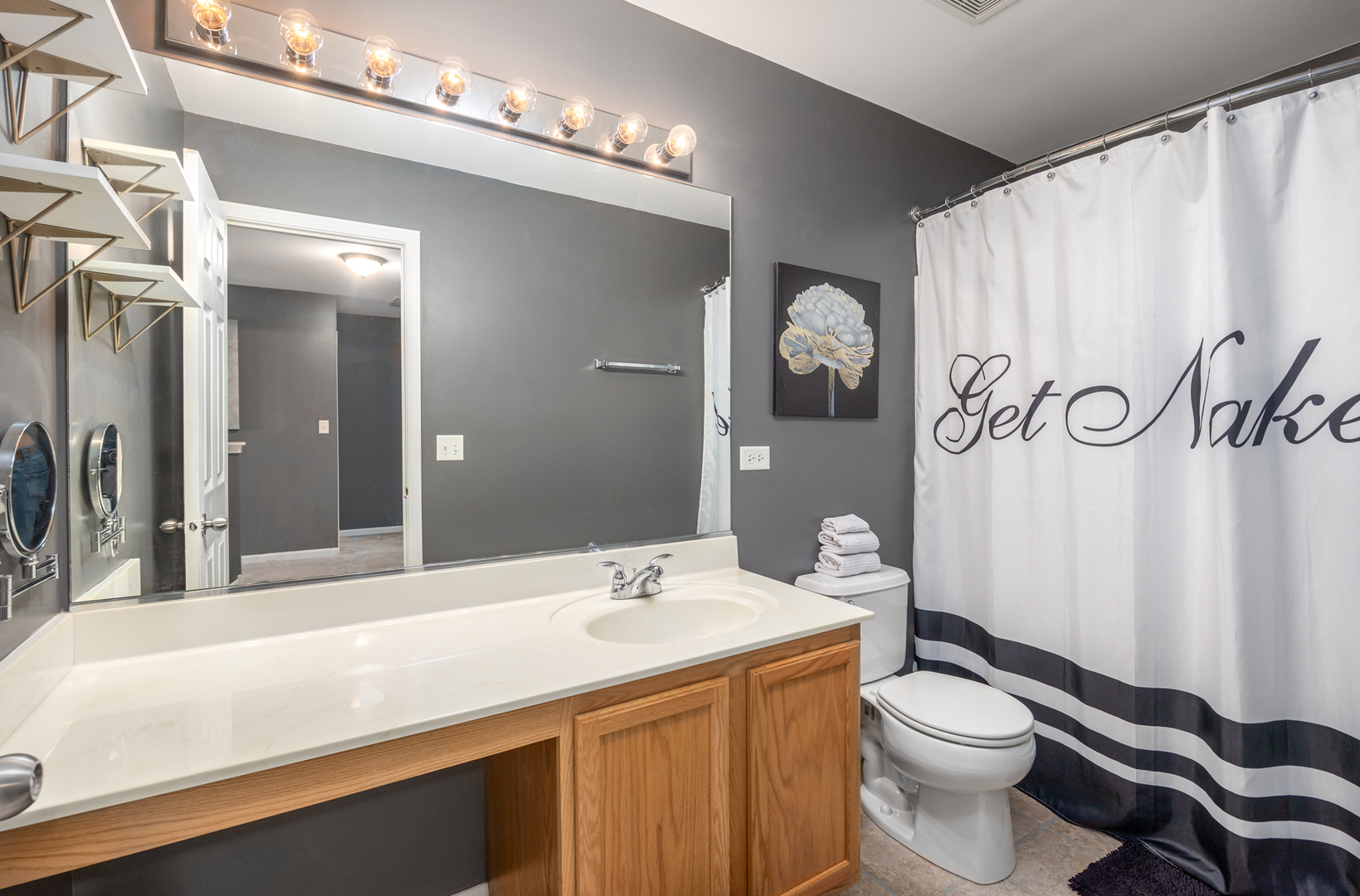 754 Beethoven Street Volo, IL 60073 - Photo 10 of 32 a bathroom with a sink a toilet and a mirror