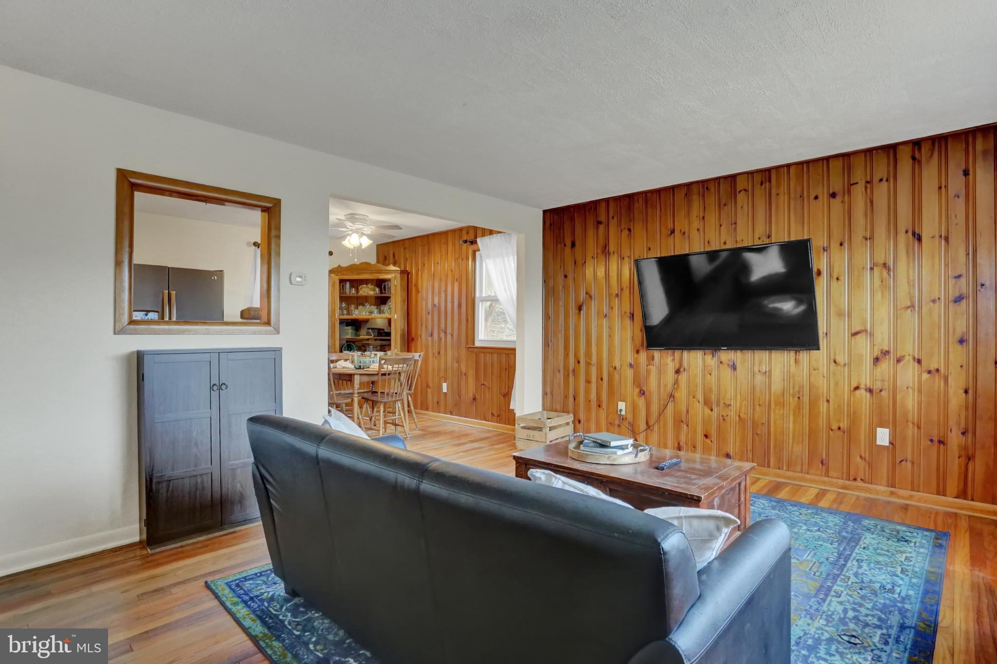 238 Clark Road Hershey, PA 17033 - Photo 8 of 24 Living Room:Knotty Pine Accent Wall