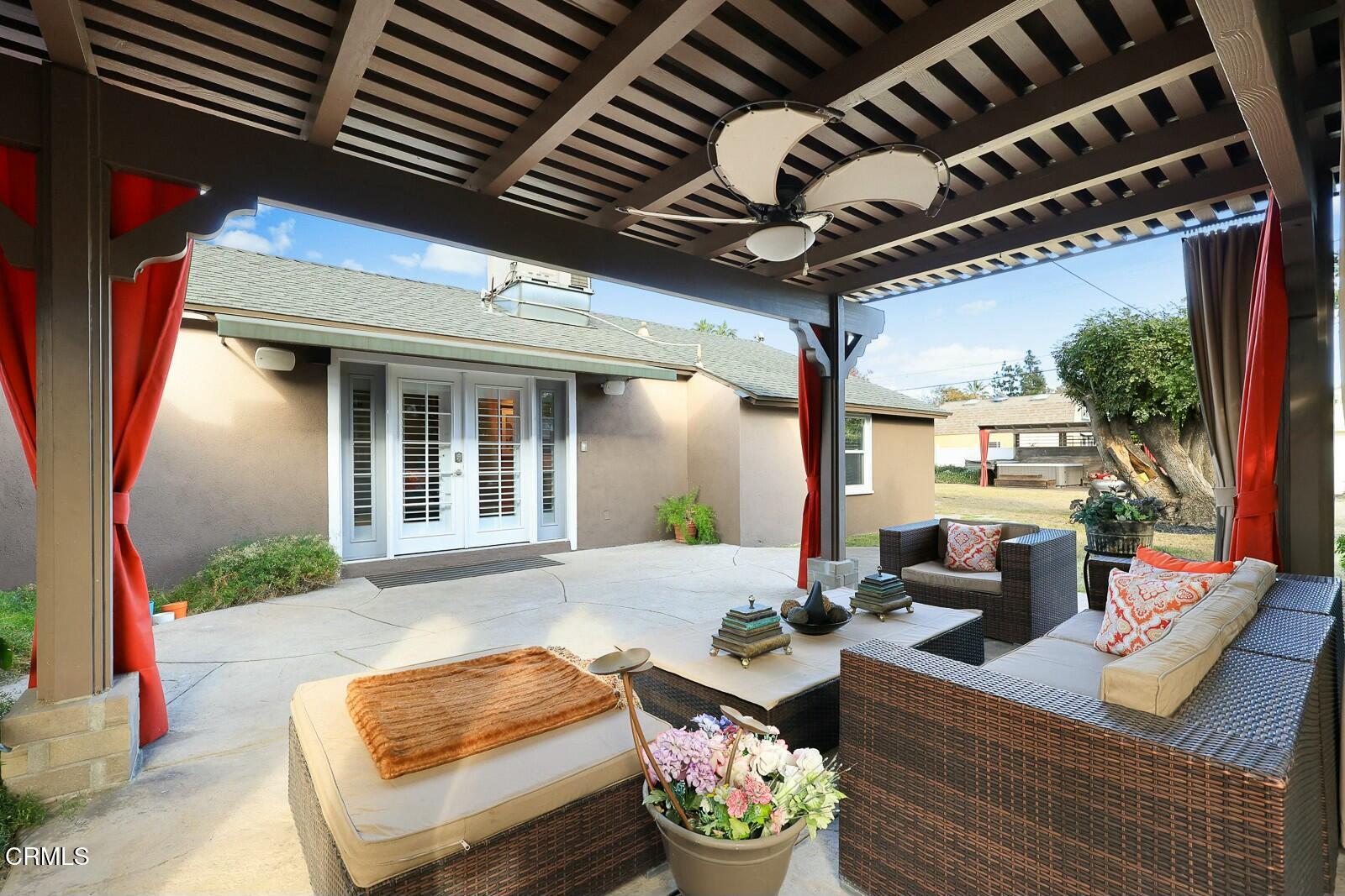 6708 Ranchito Avenue Van Nuys, CA 91405 - Photo 24 of 37 a outdoor living space with furniture and a potted plant