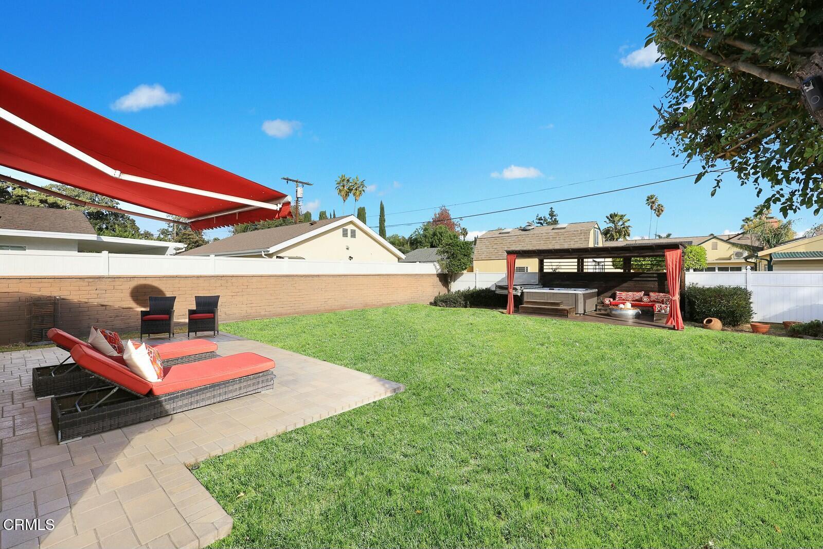 6708 Ranchito Avenue Van Nuys, CA 91405 - Photo 28 of 37 a view of a backyard with sitting area