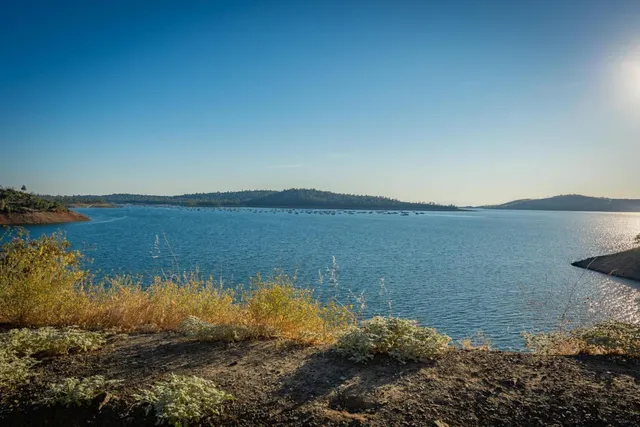 a view of lake with mountain