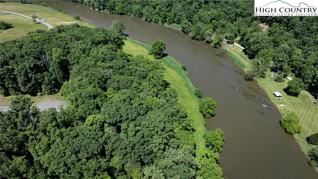 an aerial view of a yard