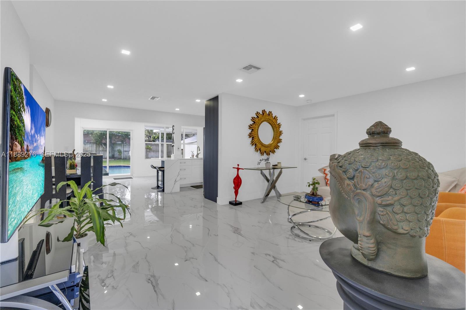 a very nice looking room with a large window