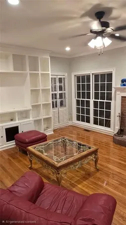 a dinning table sitting in a room next to a window