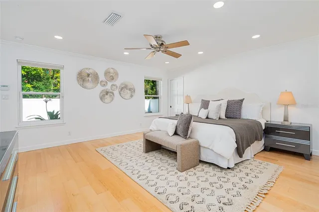 a bathroom with 2 sink and a mirror