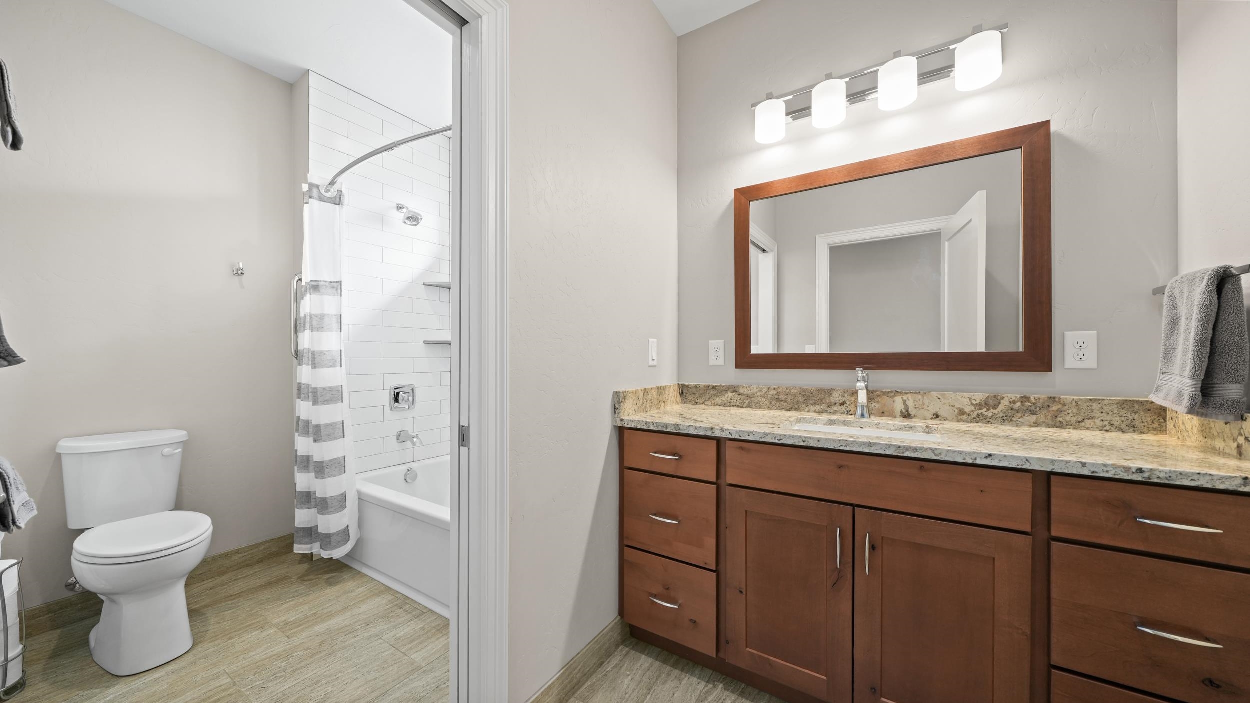 1295 Eagle Way Fruita, CO 81521 - Photo 17 of 36 a bathroom with a toilet sink double vanity and mirror