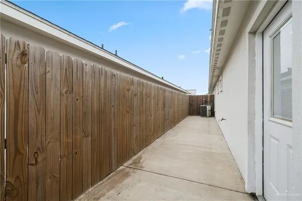a view of balcony with stairs