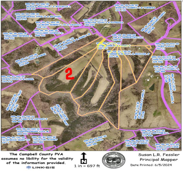 1872 Haubner Road, Unit LOT 2 California, KY 41007 - Photo 6 of 6 Lot 2 Map