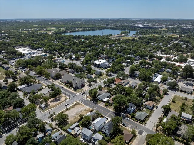 an aerial view of a city
