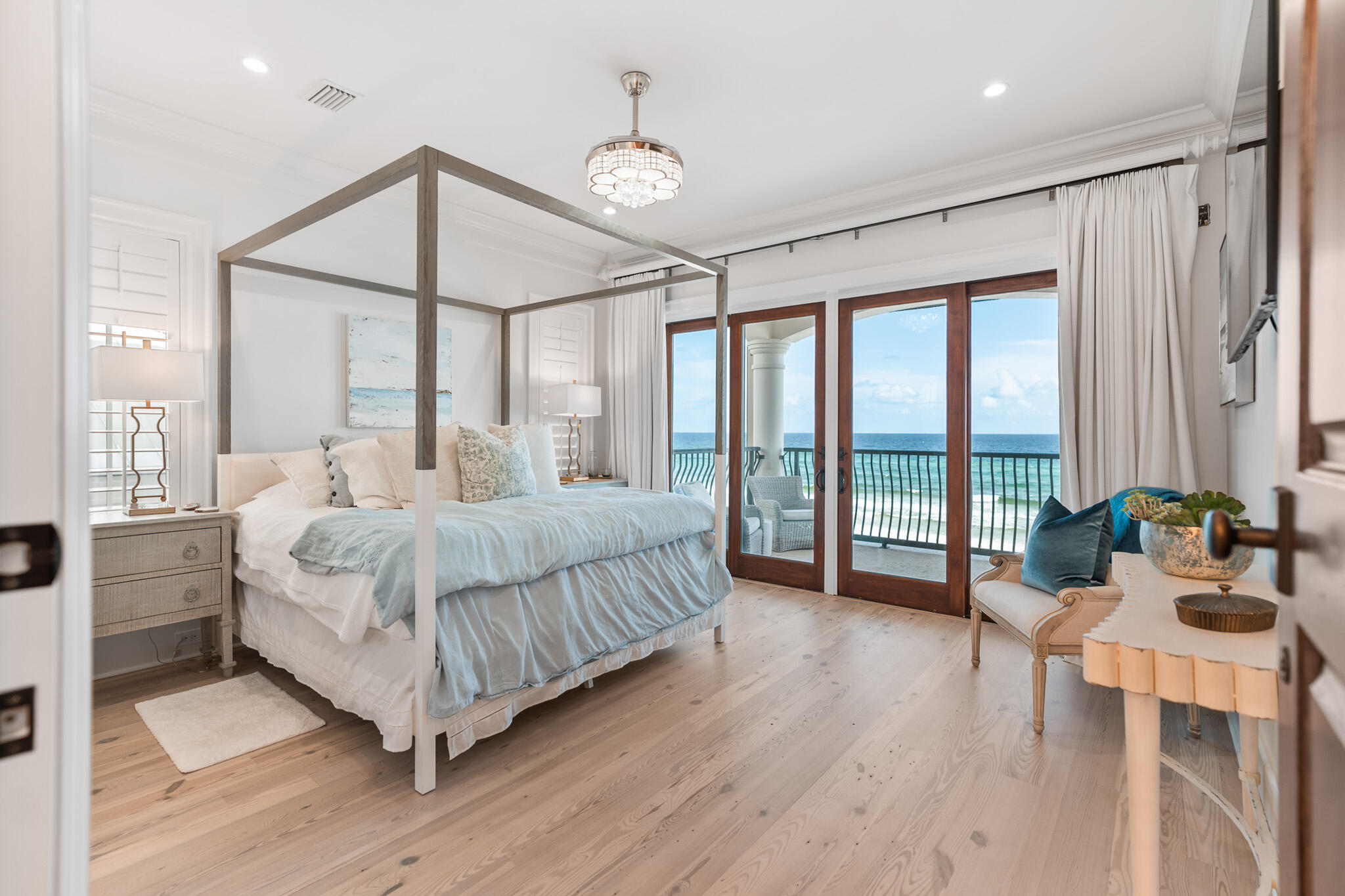 756 Blue Mountain Road Santa Rosa Beach, FL 32459 - Photo 45 of 86 a bedroom with a large bed and a large window