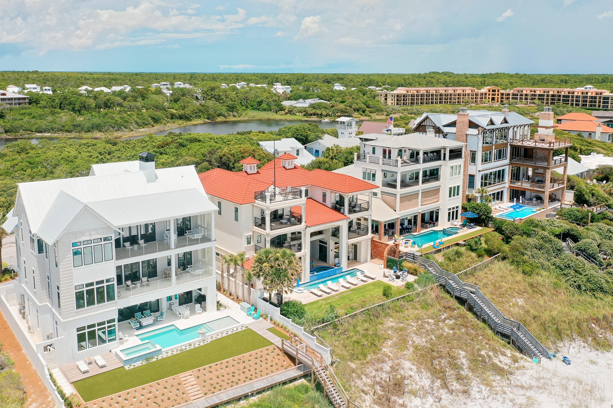 756 Blue Mountain Road Santa Rosa Beach, FL 32459 - Photo 85 of 86 an aerial view of residential building with outdoor space and seating