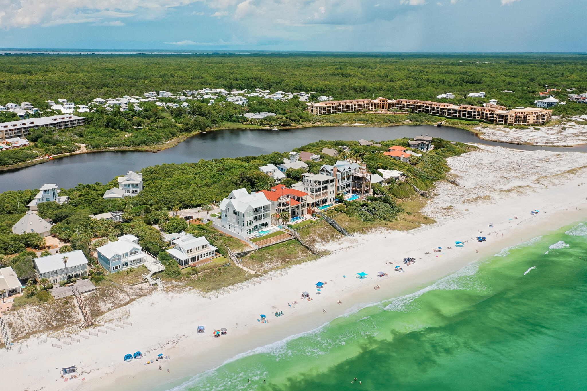 756 Blue Mountain Road Santa Rosa Beach, FL 32459 - Photo 86 of 86 an aerial view of ocean residential houses with outdoor space and ocean view
