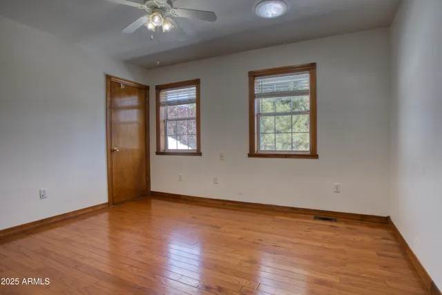 a view of a lake with a yard