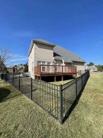 a view of balcony with small garden