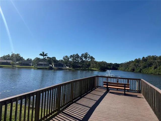 a view of a lake from a balcony
