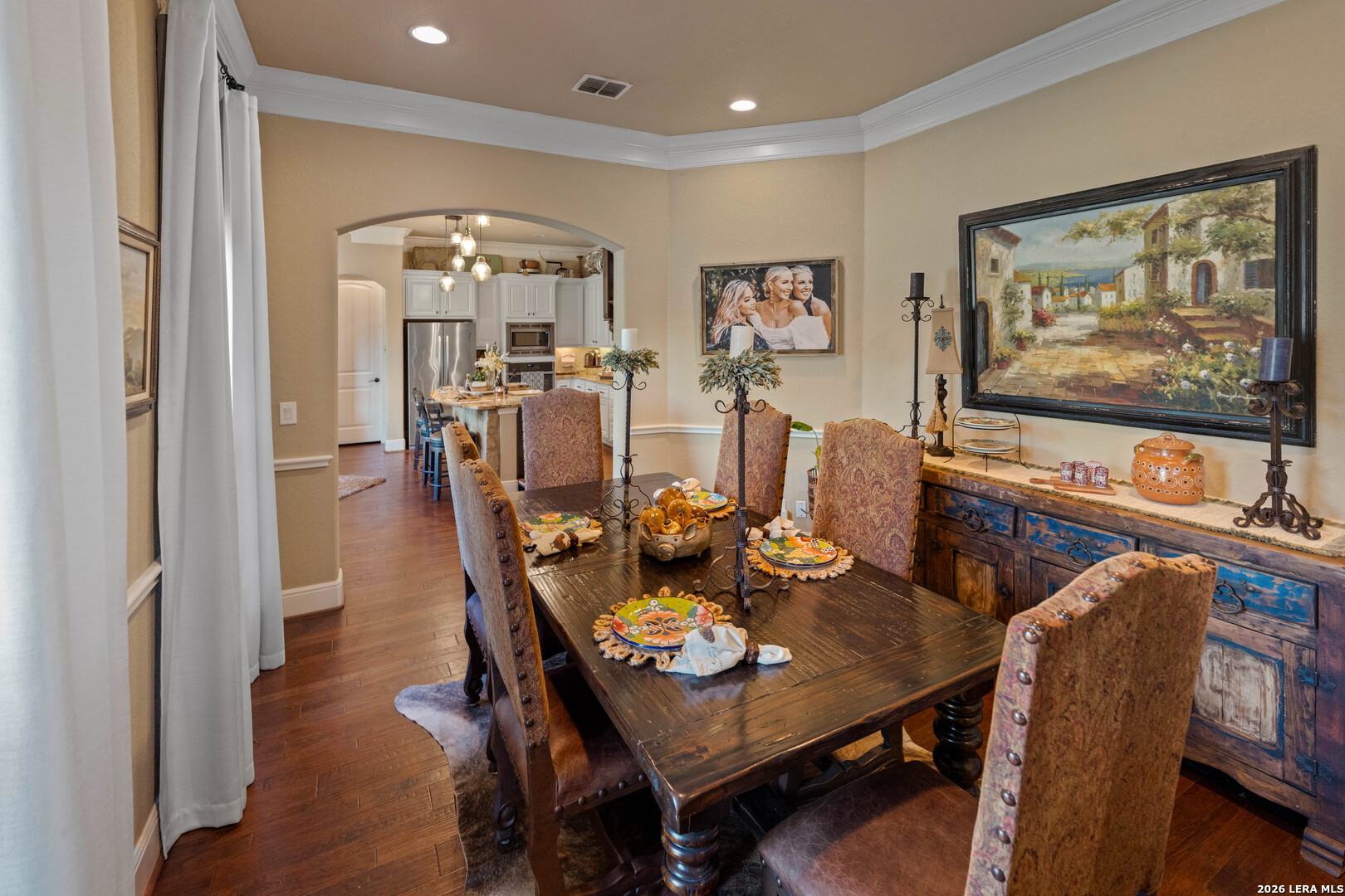 5002 Fm 476 Poteet, TX 78065 - Photo 34 of 50 a view of a dining room with furniture a rug and wooden floor