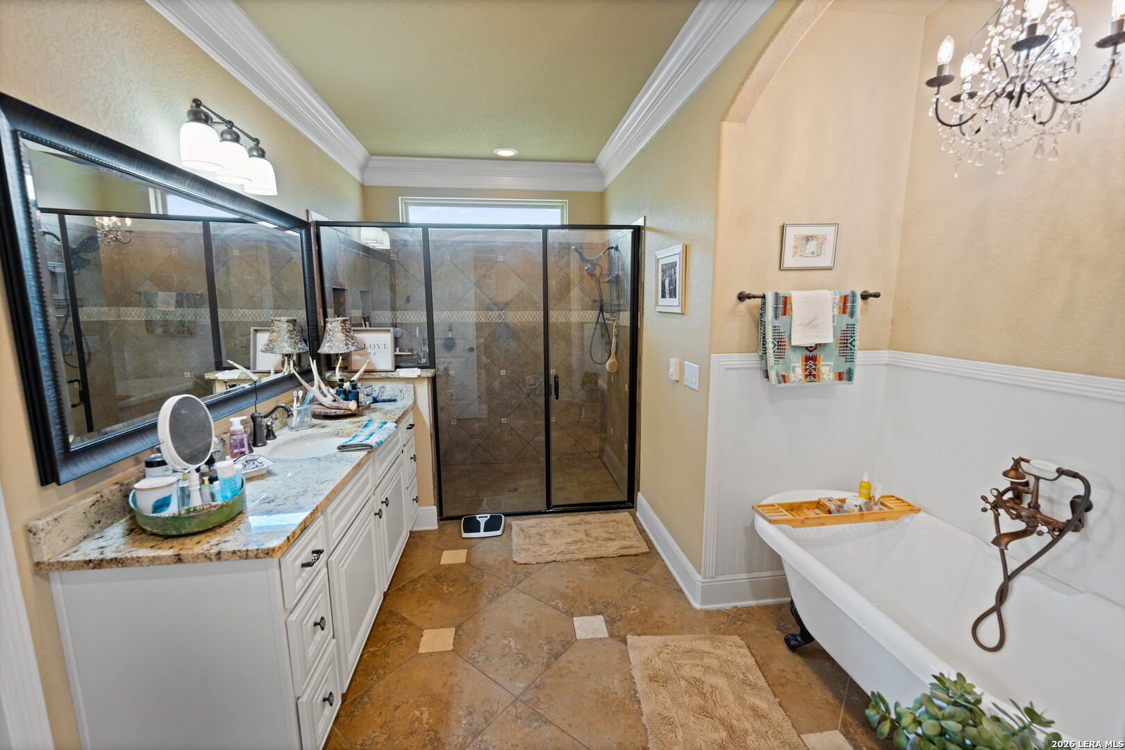 5002 Fm 476 Poteet, TX 78065 - Photo 42 of 50 a bathroom with a tub sink and mirror