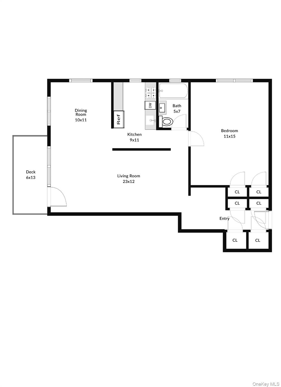 620 Pelham Road, Unit 6G New Rochelle, NY 10805 - Photo 22 of 22 a picture of a room with black and white wall