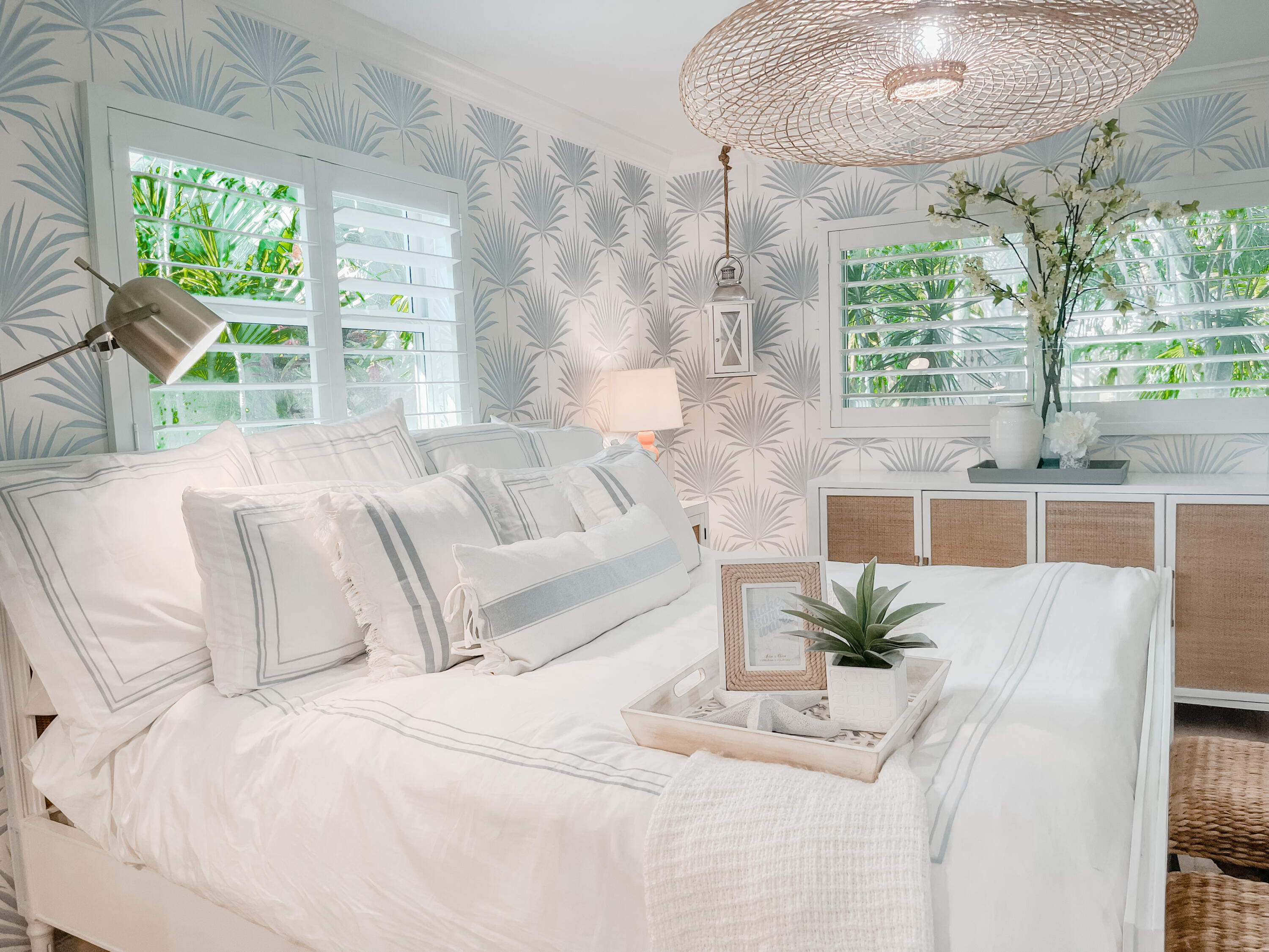 7 Fayette Drive Ocean Ridge, FL 33435 - Photo 15 of 30 a large white bed sitting in a bedroom next to a window