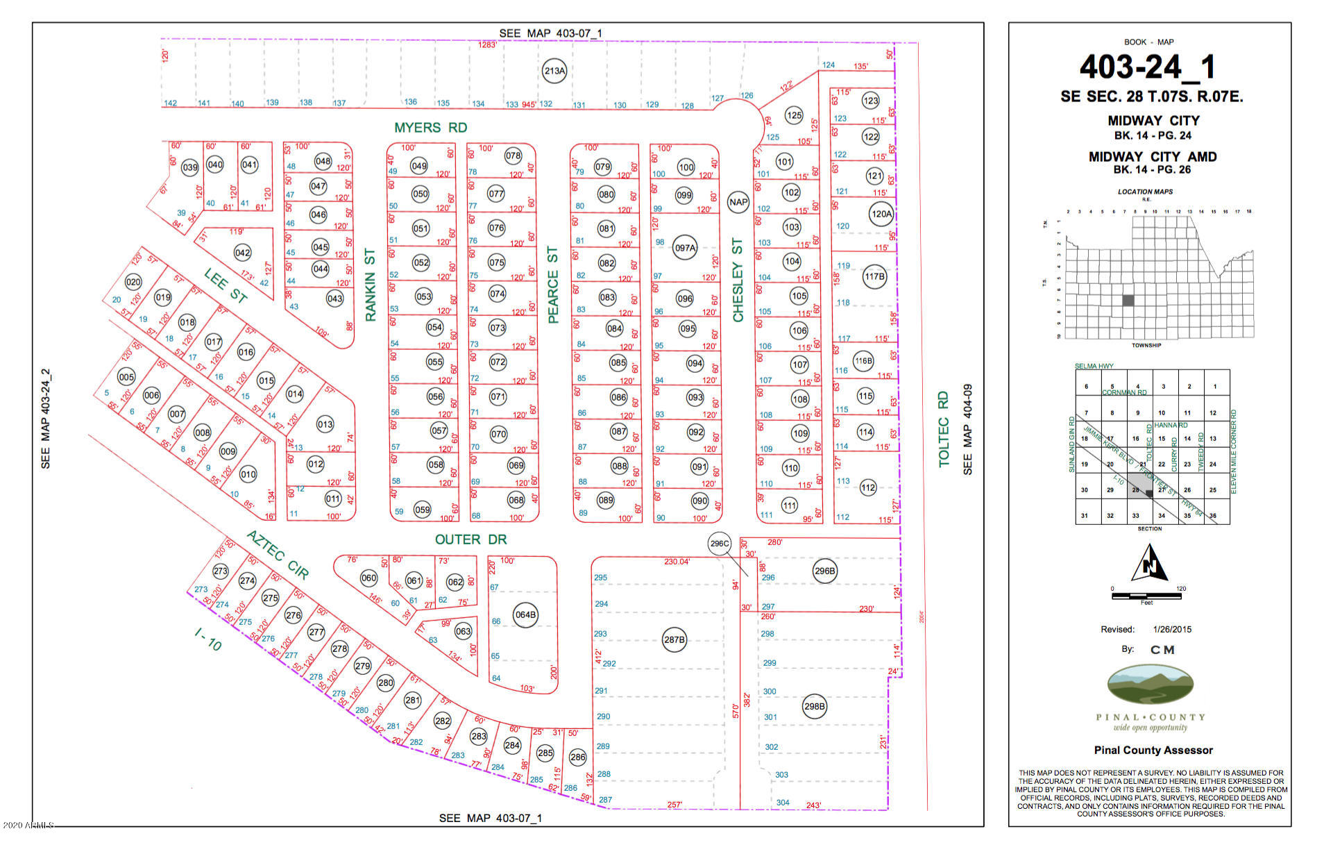 4225 West Miller Road, Unit 40 & 41 Eloy, AZ 85131 - Photo 4 of 4 Plat Map 403-24-1