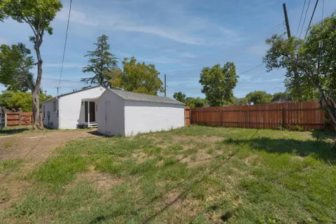 a backyard of a house