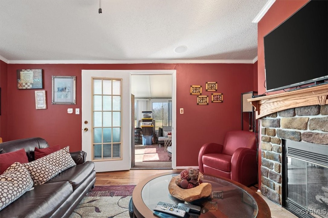18436 Wakefield Road Courtland, VA 23837 - Photo 32 of 50 Living area with a textured ceiling, ornamental mo