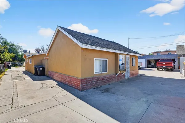 a view of a house with a patio