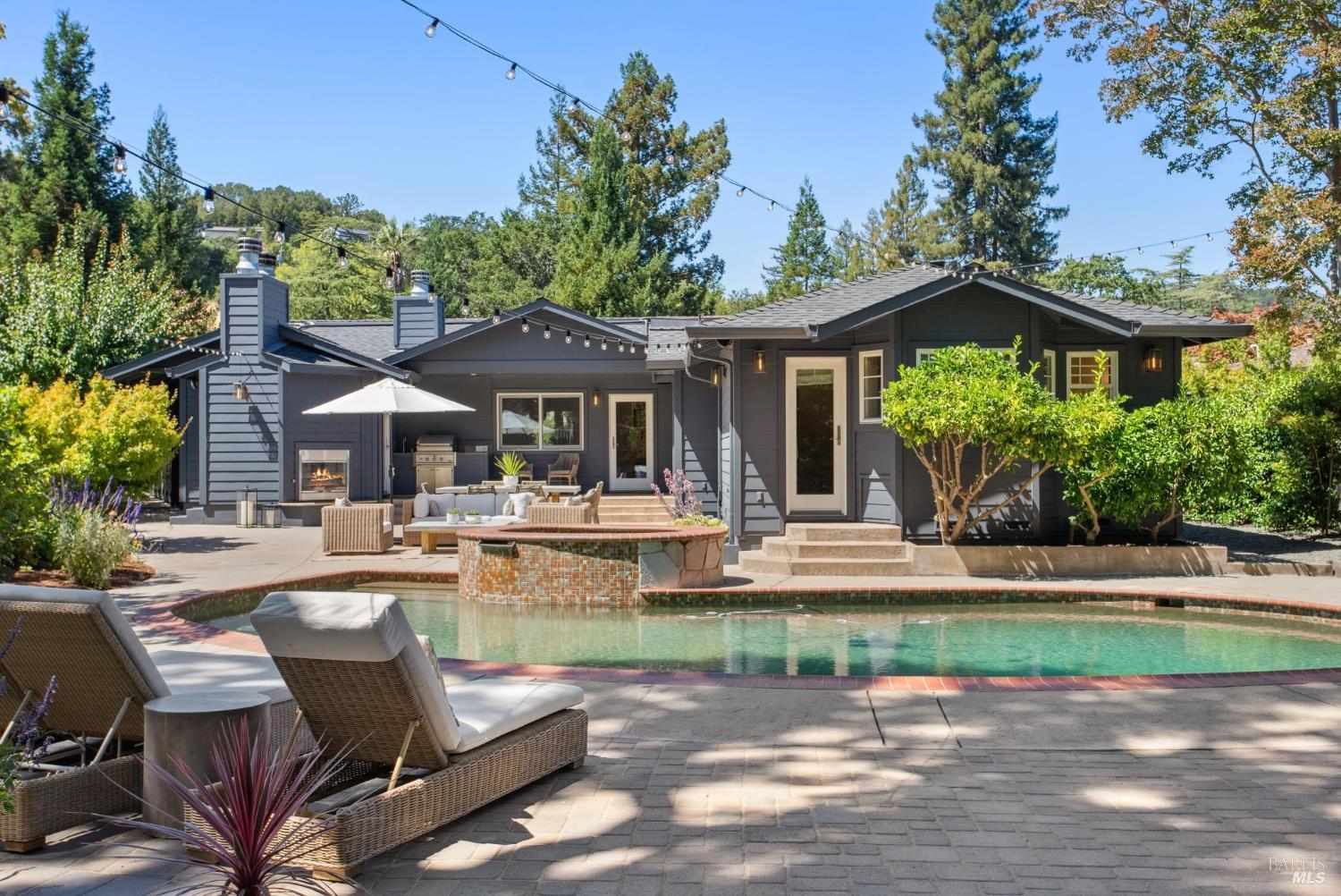 10 Deer Hollow Road San Anselmo, CA 94960 - Photo 1 of 1 a patio with sofas fire pit table and chairs