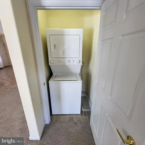 a view of a garage with storage