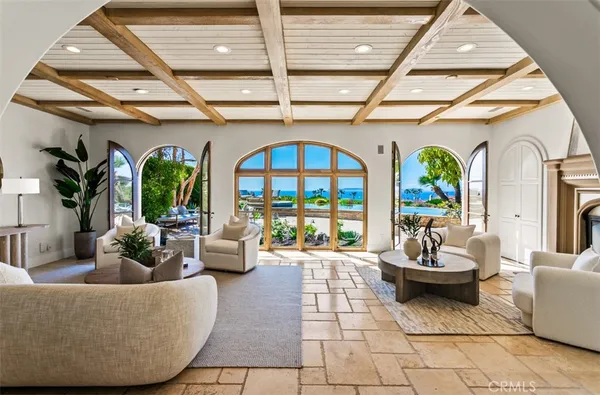 a view of a balcony with chairs