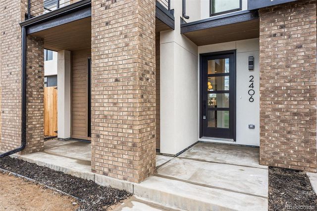 a view of front door of house
