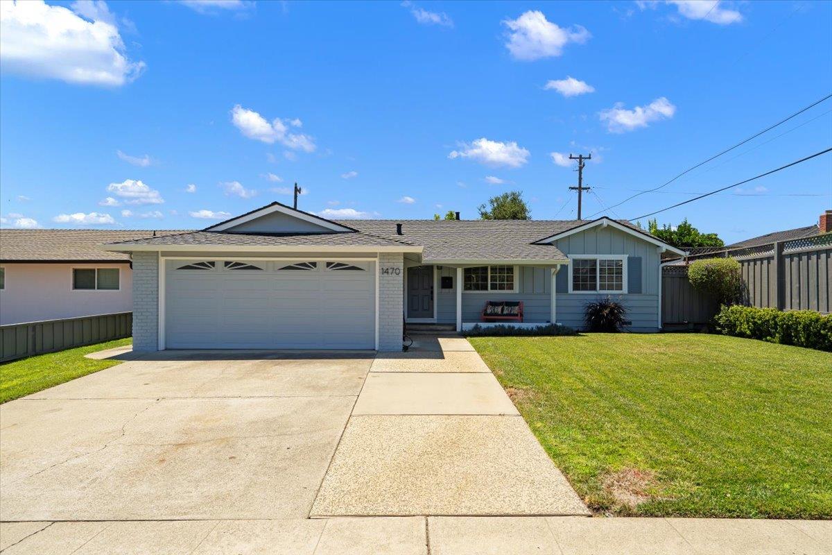 1470 Inskip Drive Campbell, CA 95008 - Photo 1 of 43 a front view of a house with yard