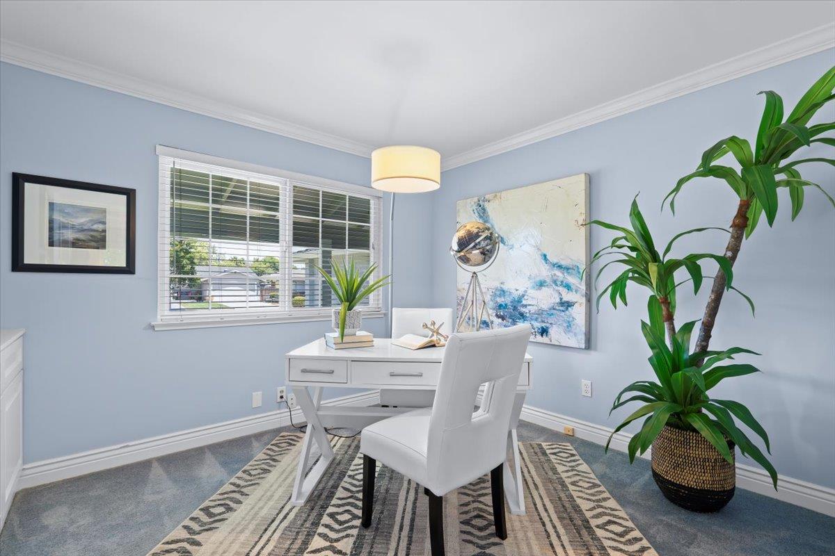 1470 Inskip Drive Campbell, CA 95008 - Photo 20 of 43 a view of a dining room with furniture window and wooden floor