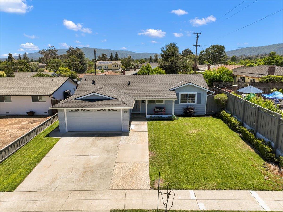 1470 Inskip Drive Campbell, CA 95008 - Photo 3 of 43 a aerial view of a house with a swimming pool