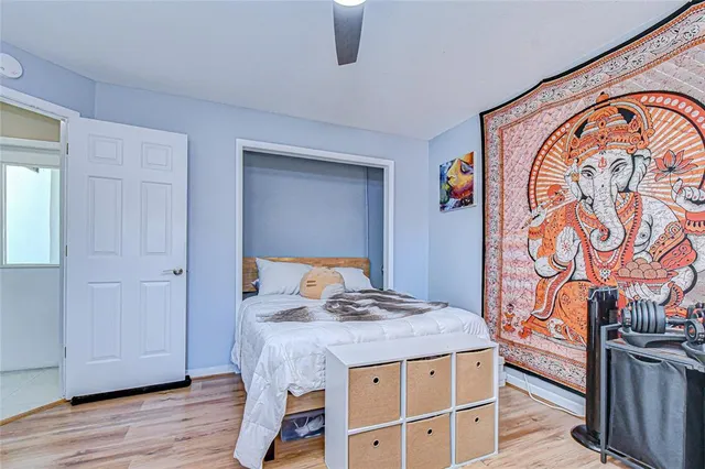 a view of livingroom with furniture and wooden floor