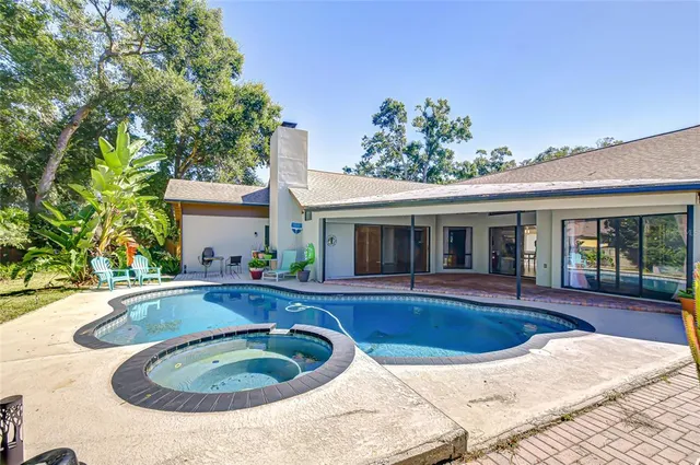 a view of outdoor space yard swimming pool and patio